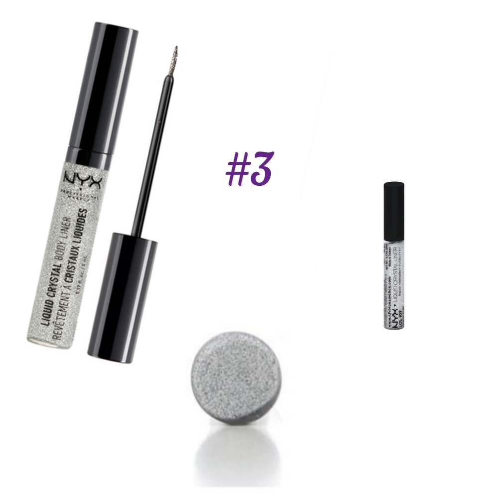 NYX Liquid Crystal Body Liner Crystal Silver LCL107 glitter makeup .17 fl oz New